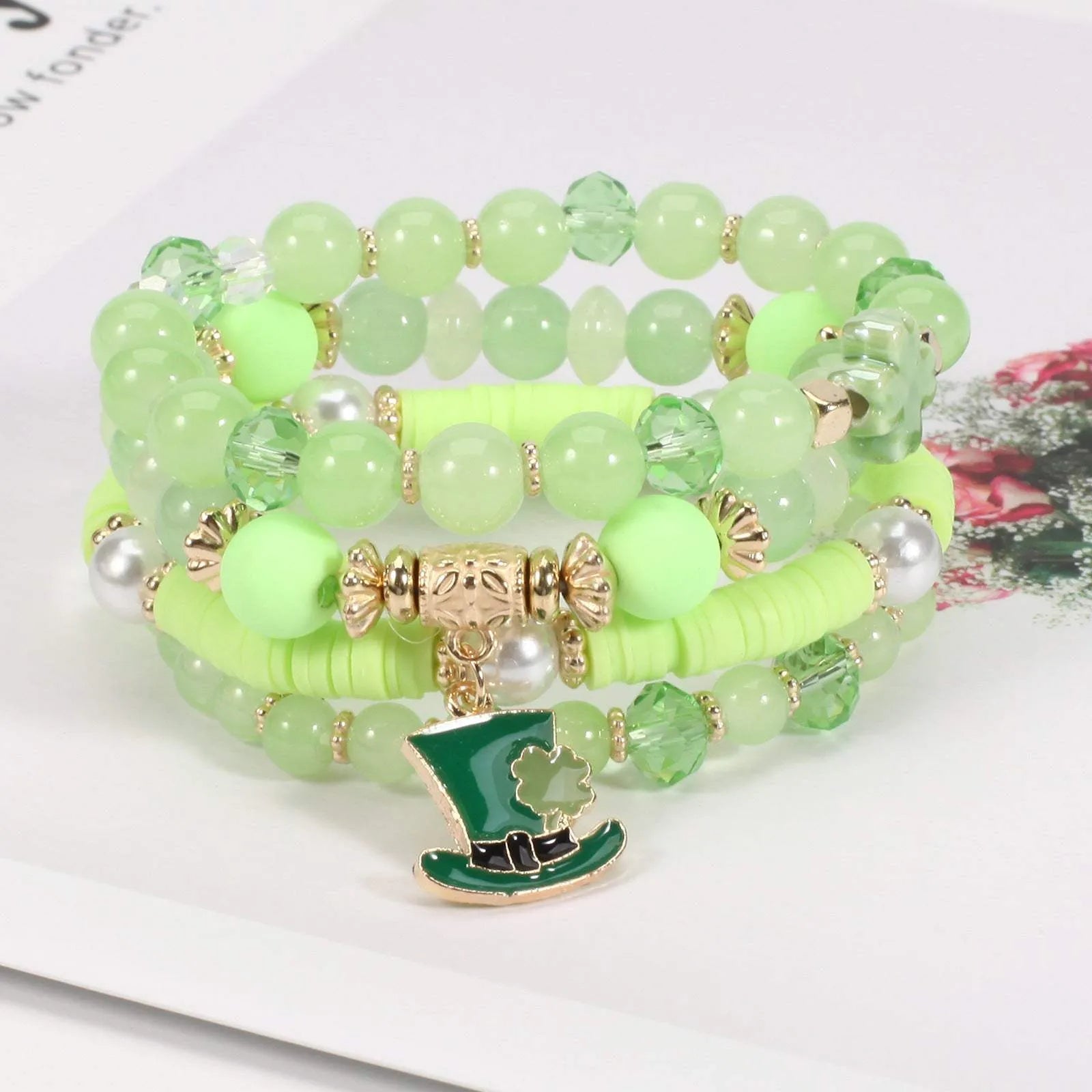 Beaded Soft Pottery Charm Bracelet Bracelets - Tophatter Daily Deals