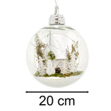 20cm LED Bauble With Christmas Scene Light Up Christmas Ball Hanging Decoration Baubles - Tophatter Daily Deals