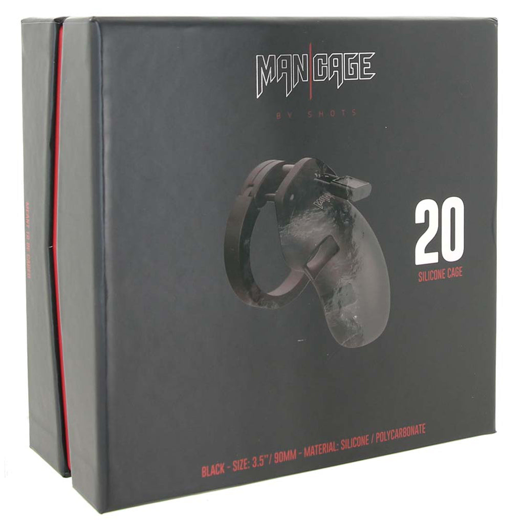 ManCage 20 3.5 Inch Silicone Cock Cage in Black Bondage and Fetish > Cock and Ball Devices - Tophatter Daily Deals