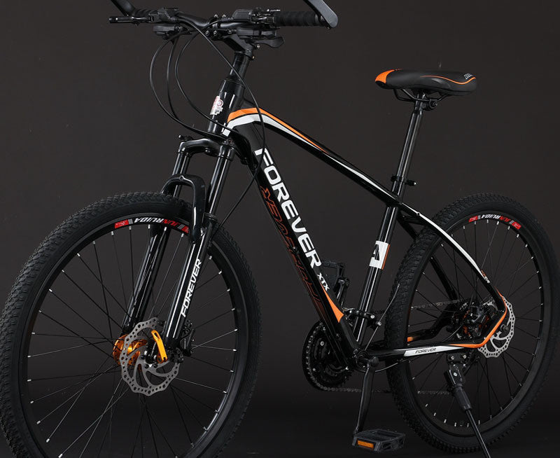 Aluminum Alloy Oil Pressure Double Disc Brake Shock Absorption Mountain Bike Black orange oil pressure brak 0 - Tophatter Daily Deals