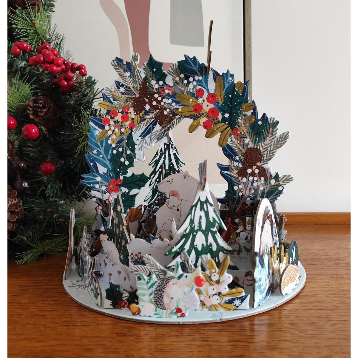 3D Pop & Slot Polar Bear Bower Free Standing Christmas Advent Calendar Advent Calendar - Tophatter Daily Deals