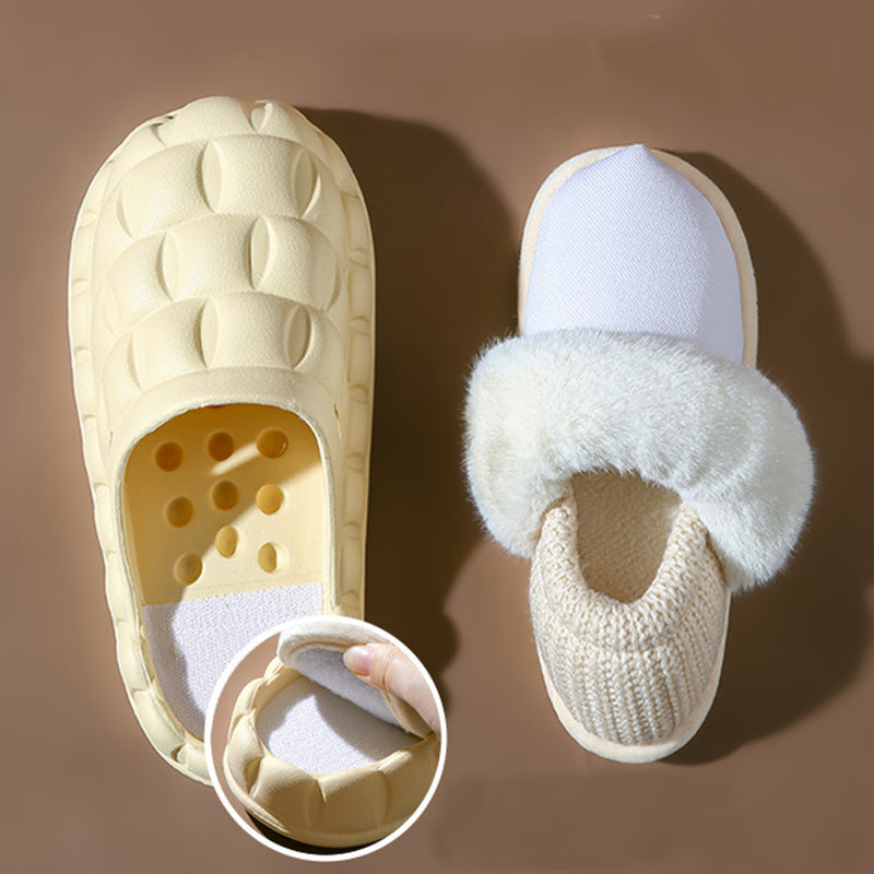 Bubble Shoes With Foldable Heel Slippers Women Warm Indoor House Shoes 4 - Tophatter Daily Deals