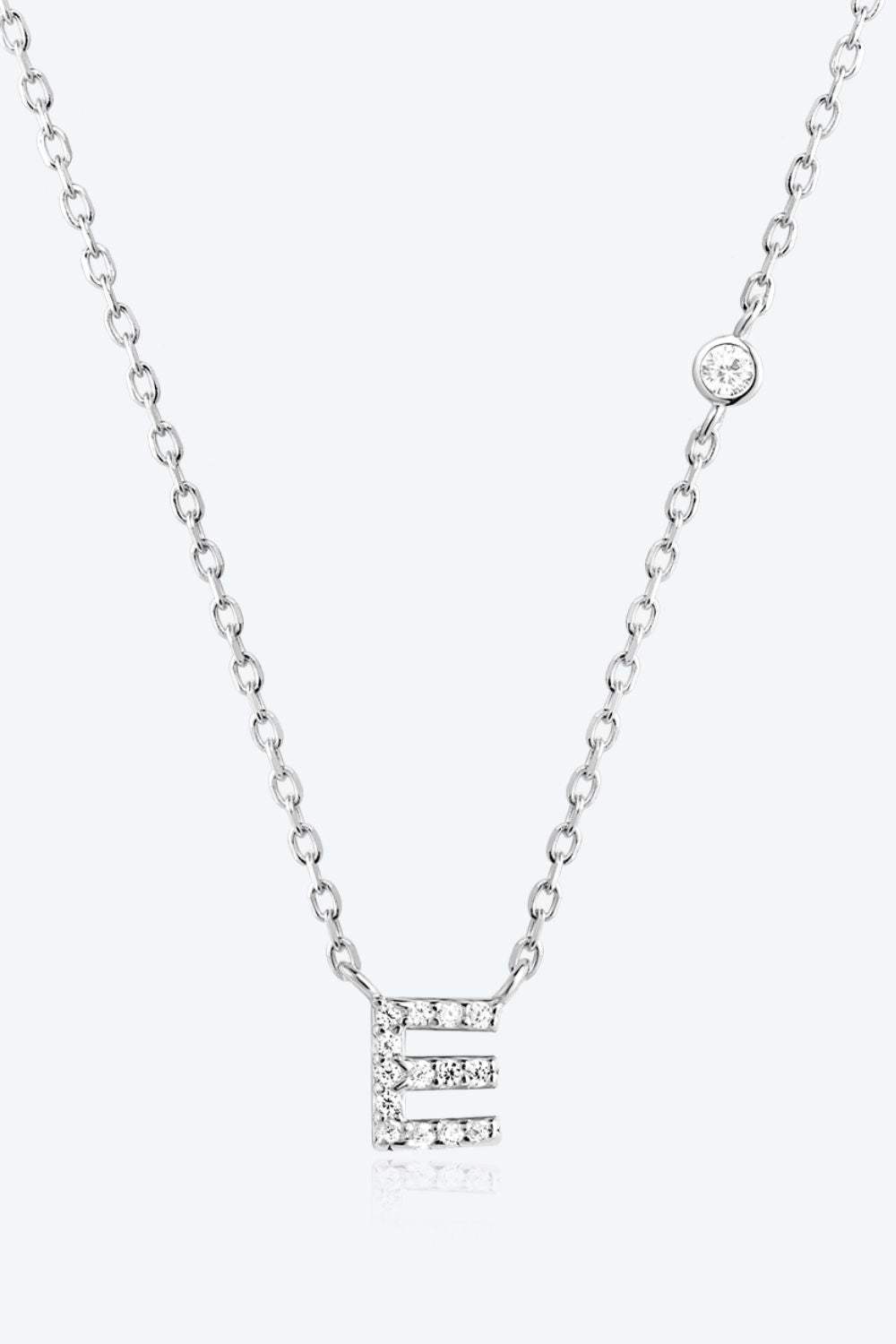A To F Zircon 925 Sterling Silver Necklace E Silver One Size Necklaces - Tophatter Daily Deals