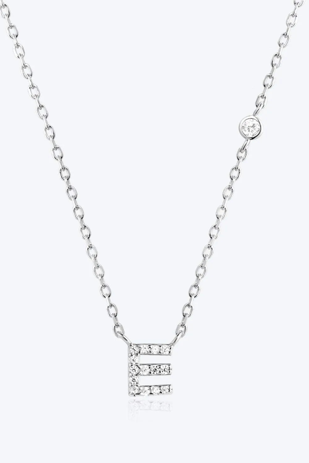 A To F Zircon 925 Sterling Silver Necklace E Silver One Size Necklaces - Tophatter Daily Deals