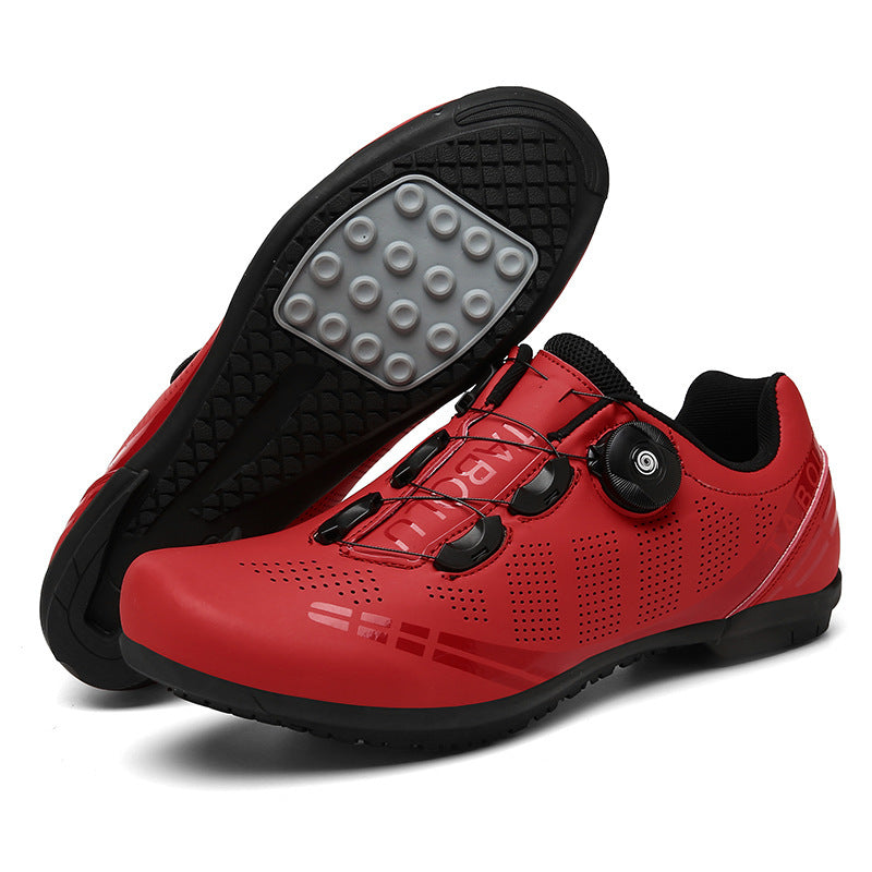 Breathable Cycling Shoes For Men Outdoor Sports Bike Sneakers Women Bicycle Shoes Road Cleats Sneakers Zapatillas Ciclismo Rubber models Red 0 - Tophatter Daily Deals