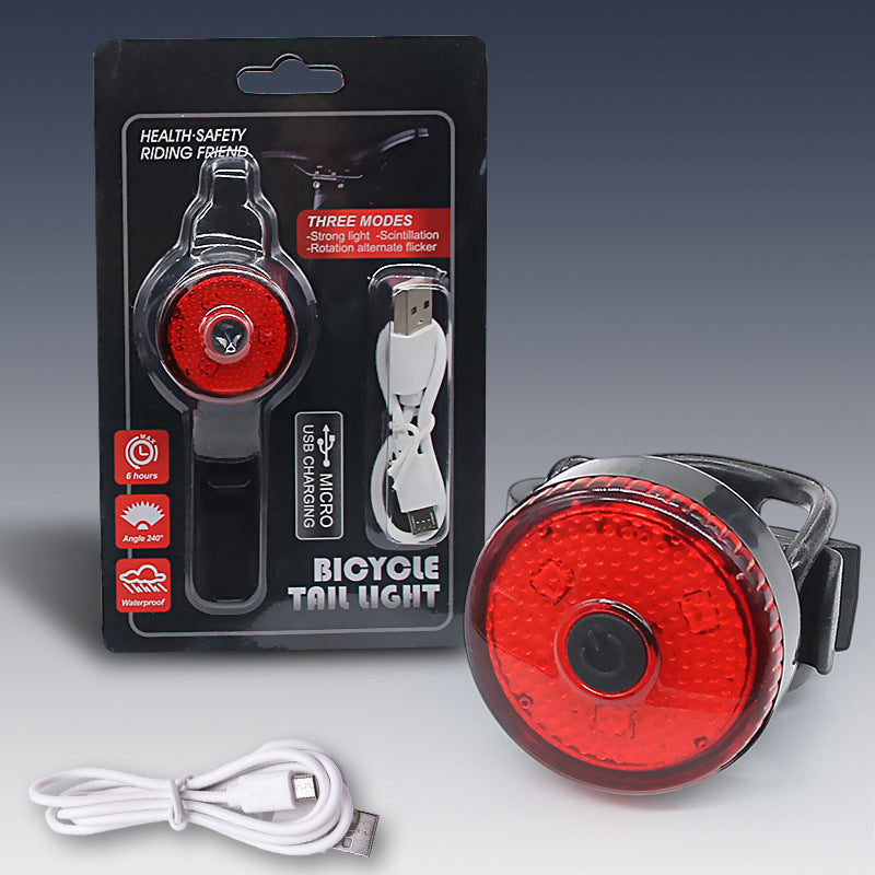Bike Creative USB Rechargeable Tail Lamp Red USB 0 - Tophatter Daily Deals