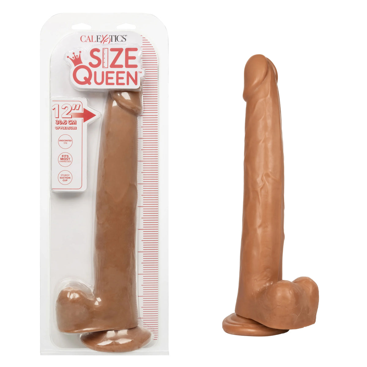 Size Queen 12 Inch Realistic Dildo – Firm 30.5 Cm Dildo > Dildos > Large Dildos - Tophatter Daily Deals