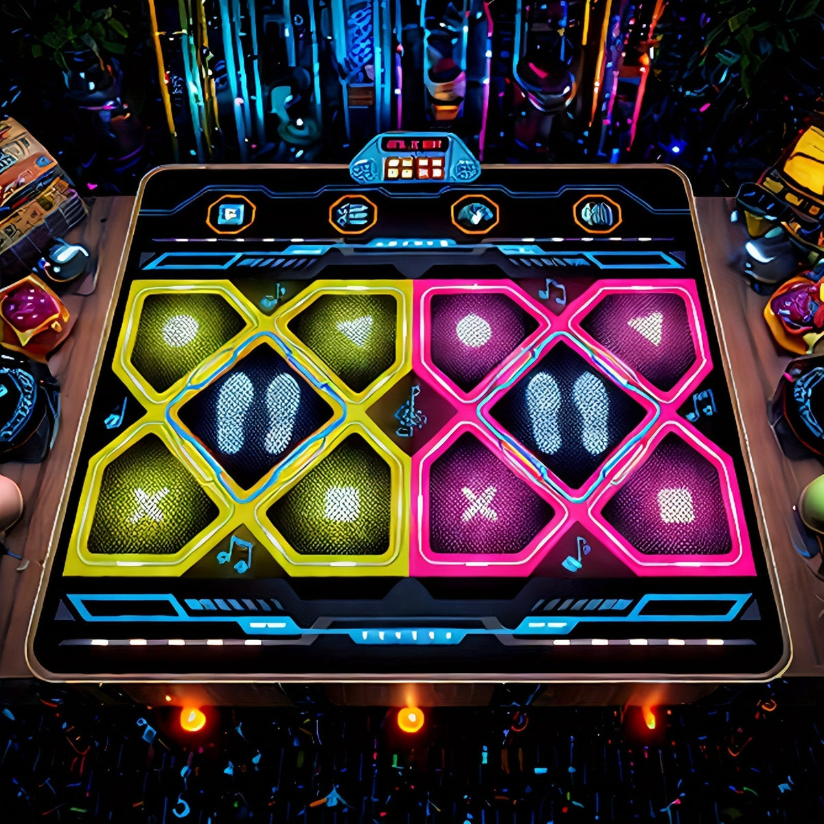 Double Dance Pad LED Rhythm Game Mat Game Room - Tophatter Daily Deals
