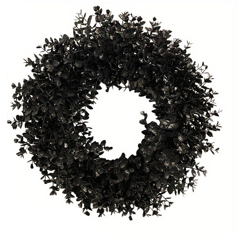 Halloween Black Wreath Door Wall Fence Decor Halloween - Tophatter Daily Deals