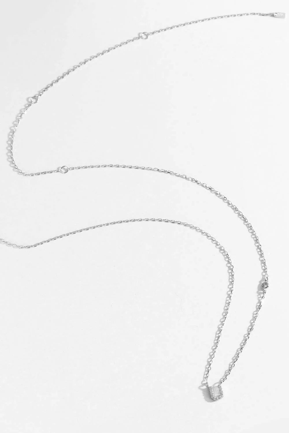 Q To U Zircon 925 Sterling Silver Necklace Necklaces - Tophatter Daily Deals