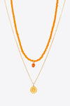 Fruit Pendant Double-Layered Necklace Pumpkin One Size Necklaces - Tophatter Daily Deals