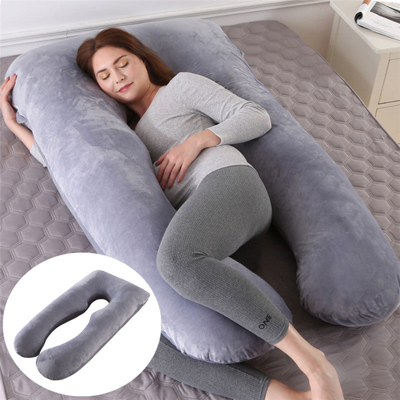 U-Shaped Maternity Pillow – Cooling Pregnancy Support Pillow Bedding - Tophatter Daily Deals