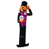 12ft Caped Pumpkin Man Inflatable Halloween Yard Decor 3D Changing Face Moving Picture Frame - Tophatter Daily Deals