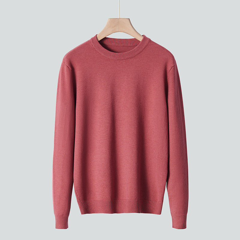 Soft Relaxed Men's Knit Sweater - Crew Neck, Modal Dark Red 3D Changing Face Moving Picture Frame - Tophatter Daily Deals