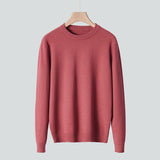 Soft Relaxed Men's Knit Sweater - Crew Neck, Modal Dark Red 3D Changing Face Moving Picture Frame - Tophatter Daily Deals