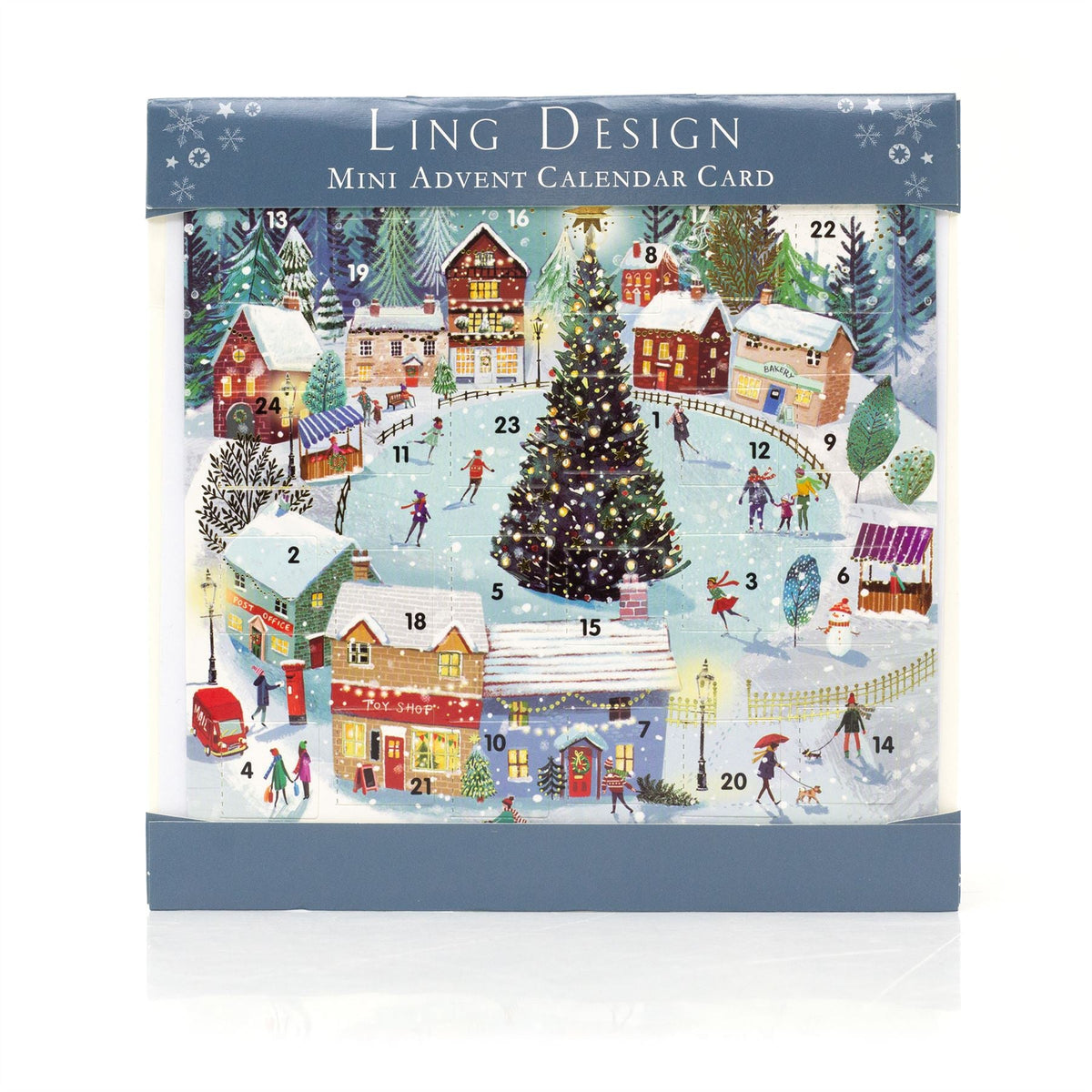 Skating in the Snow Advent Calendar Greetings Card | Christmas Advent Calendar Advent Calendar - Tophatter Daily Deals