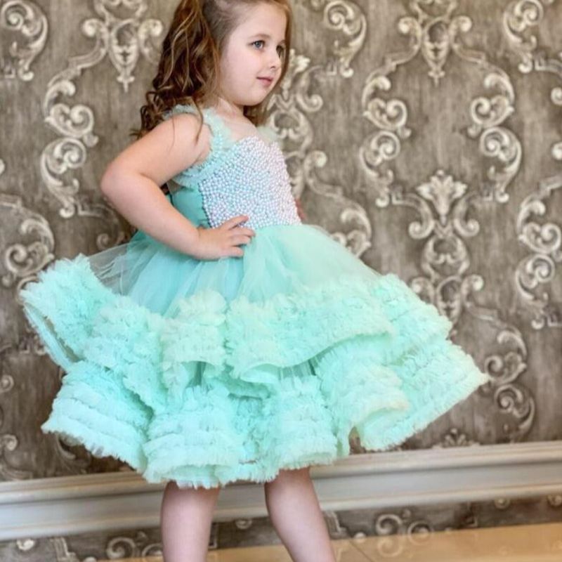 Baby Girl One Year Old Dress Birthday Princess Dress Piano Playing Tulle Tutu 0 - Tophatter Daily Deals