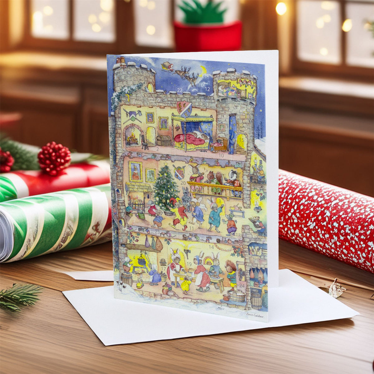 Castle Christmas Advent Calendar Greetings Card | Christmas Advent Calendar - A5 Advent Calendar - Tophatter Daily Deals