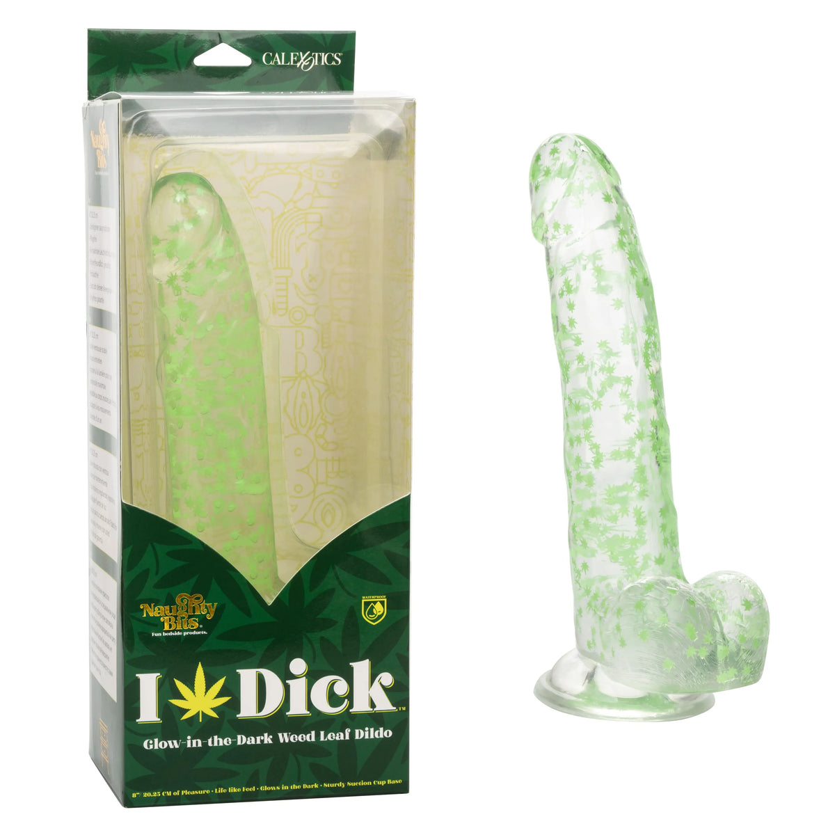 Naughty Bits I Leaf Dick – Glow-in-the-Dark 8 Inch Dildo > Dildos > Realistic Dildos - Tophatter Daily Deals