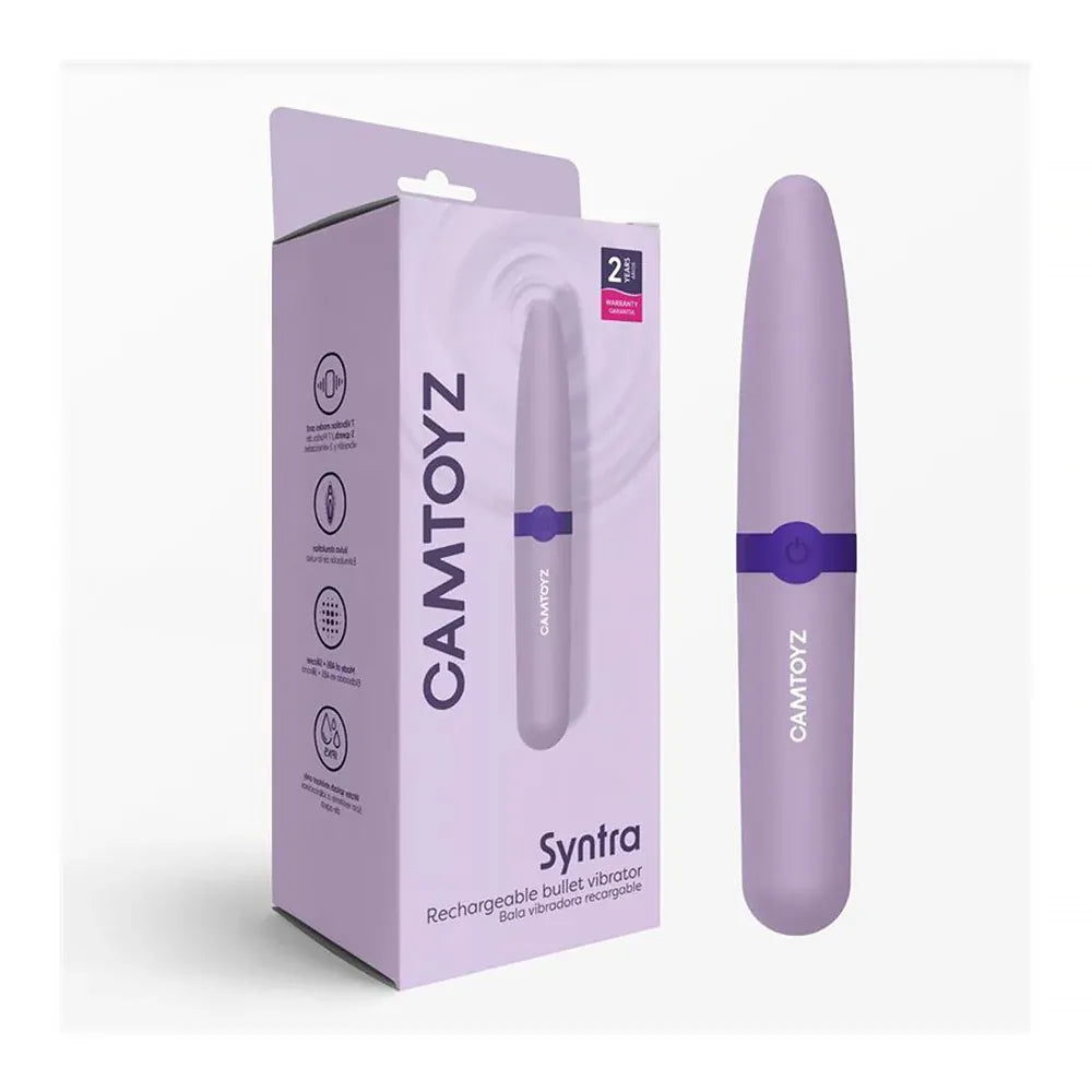 Syntra Camtoyz Rechargeable Bullet Vibrator – 10 Vibration Modes Bullet Vibrator > Vibrators > Mini Vibrators - Tophatter Daily Deals