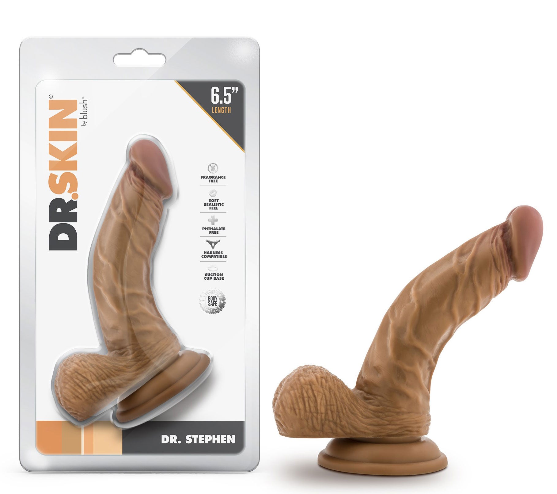 Dr. Skin Dr. Stephen Tan – 6.5 Inch Harness-Compatible Dildo With Balls > Dildos > Realistic Dildos - Tophatter Daily Deals