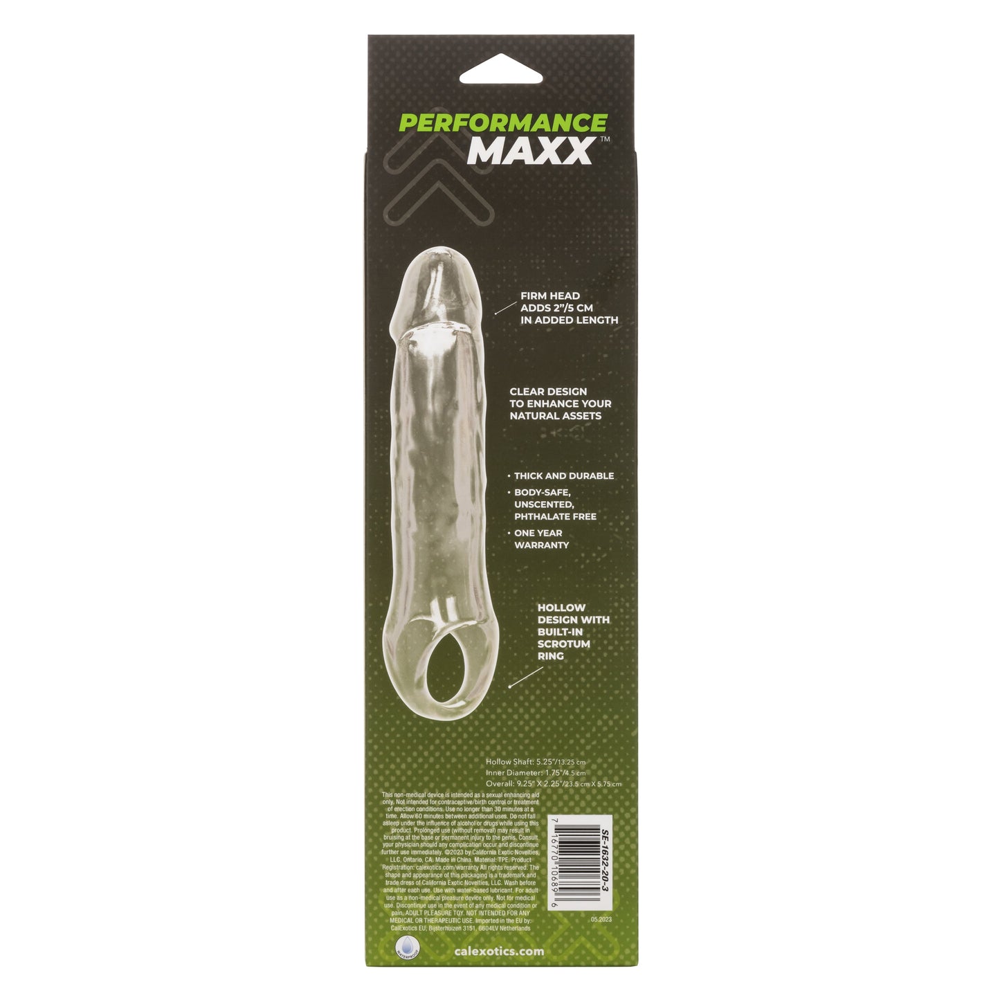 CalExotics Performance Maxx Clear Extension 7.5 Inches – Clear Penis Extension > Sex Toys For Men > Penis Sleeves - Tophatter Daily Deals