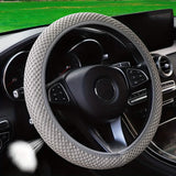 Breathable Comfortable Non-slip Mesh Steering Wheel Cover Gray Automotive - Tophatter Daily Deals