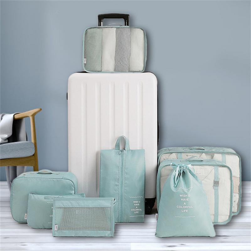 8-piece Set Luggage Divider Bag Travel Storage Clothes Underwear Shoes Organizer Packing Cube Bag 0 - Tophatter Daily Deals