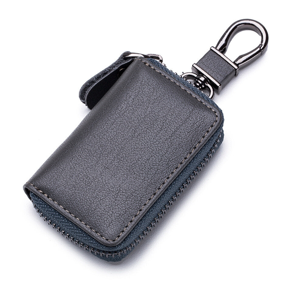 Men Genuine Leather Retro Mini Key Case Bag Large Capcity Fashion Car Key Keychain Wallet Men Bags - Tophatter Daily Deals