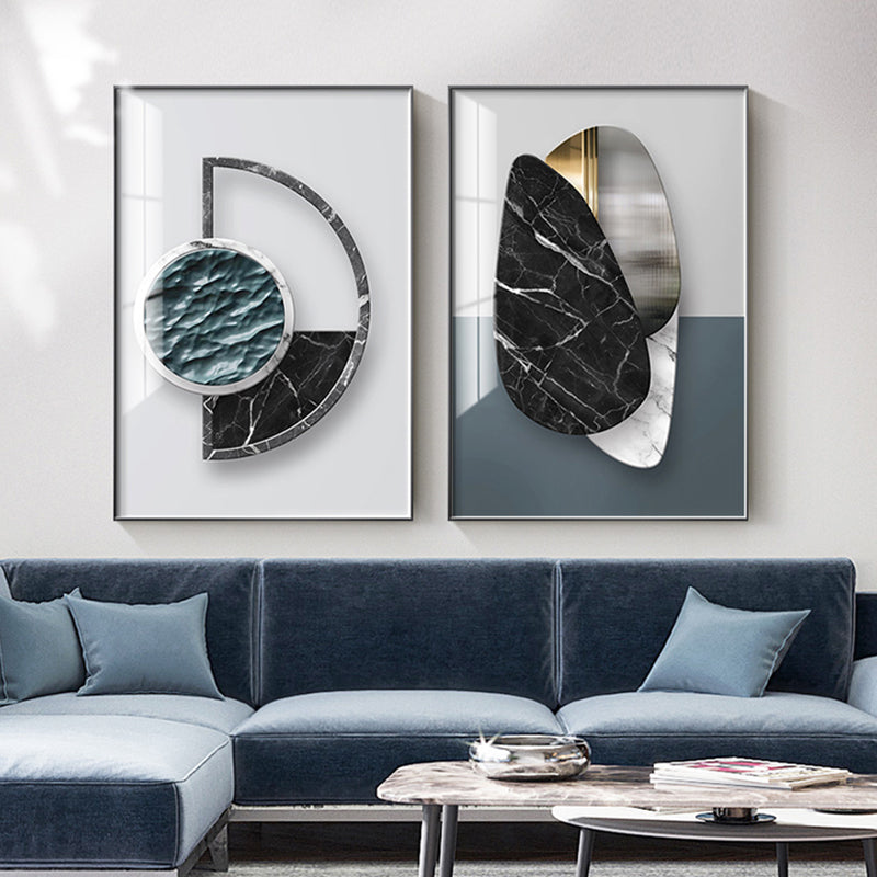 Abstract Geometric Canvas Painting Picture Home Decor Wall Poster 0 - Tophatter Daily Deals