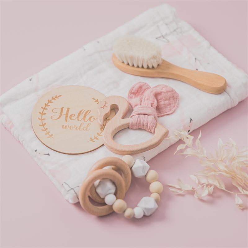 Baby Gift Box Set Bath Towel Toys Swan Bath Set 0 - Tophatter Daily Deals