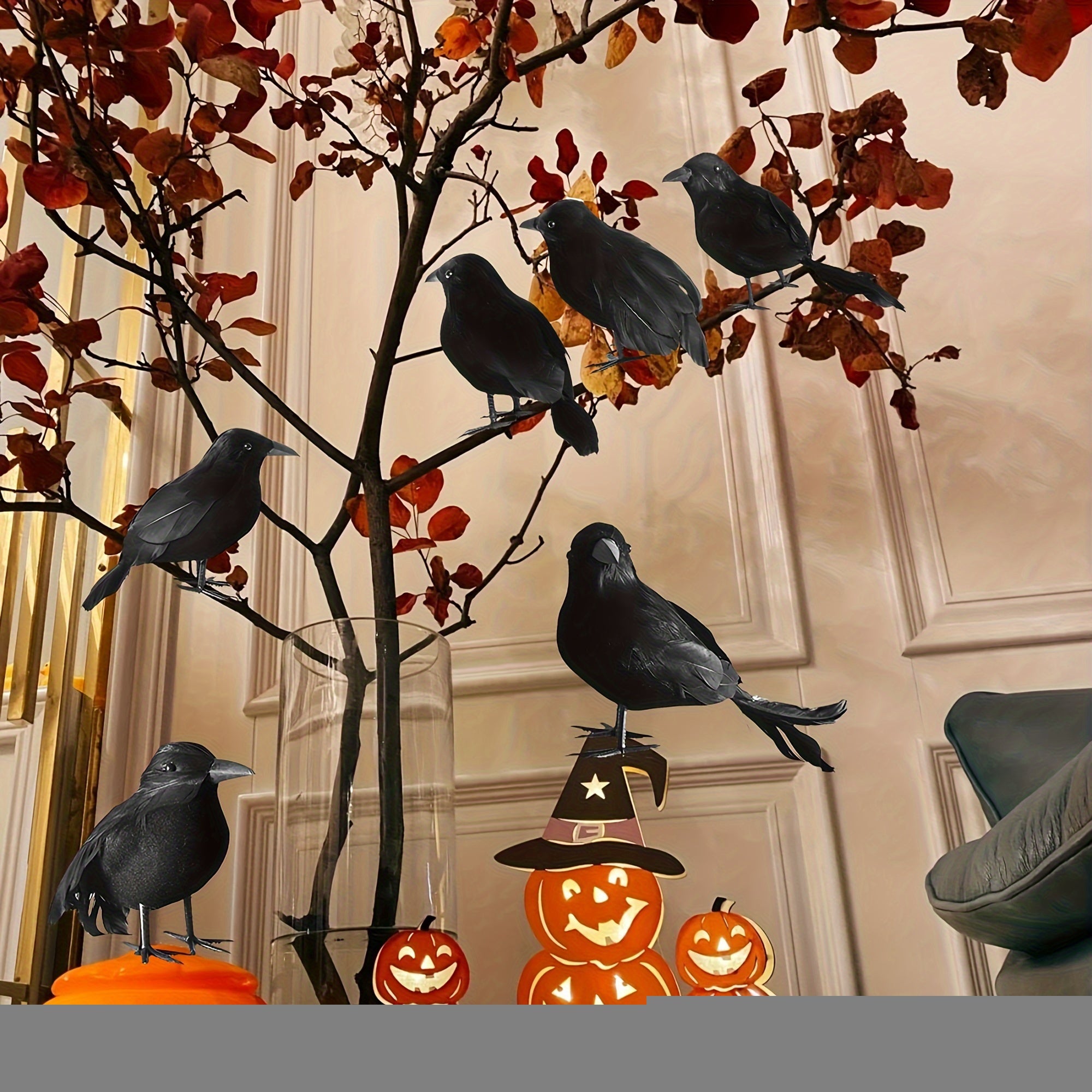 Crow Halloween Decorations Vintage Garden (6-Pack) Halloween - Tophatter Daily Deals