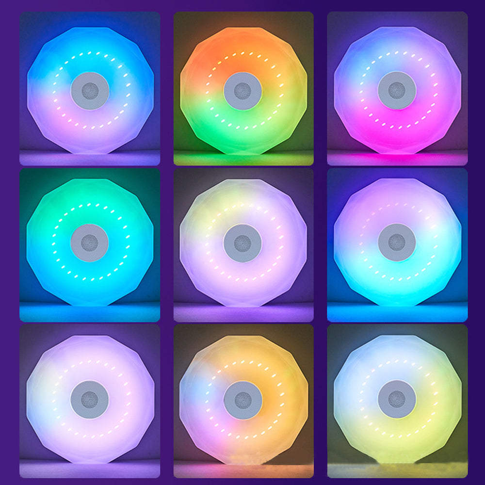Bluetooth Ceiling Lamp Intelligent RGB Colorful Music 0 - Tophatter Daily Deals