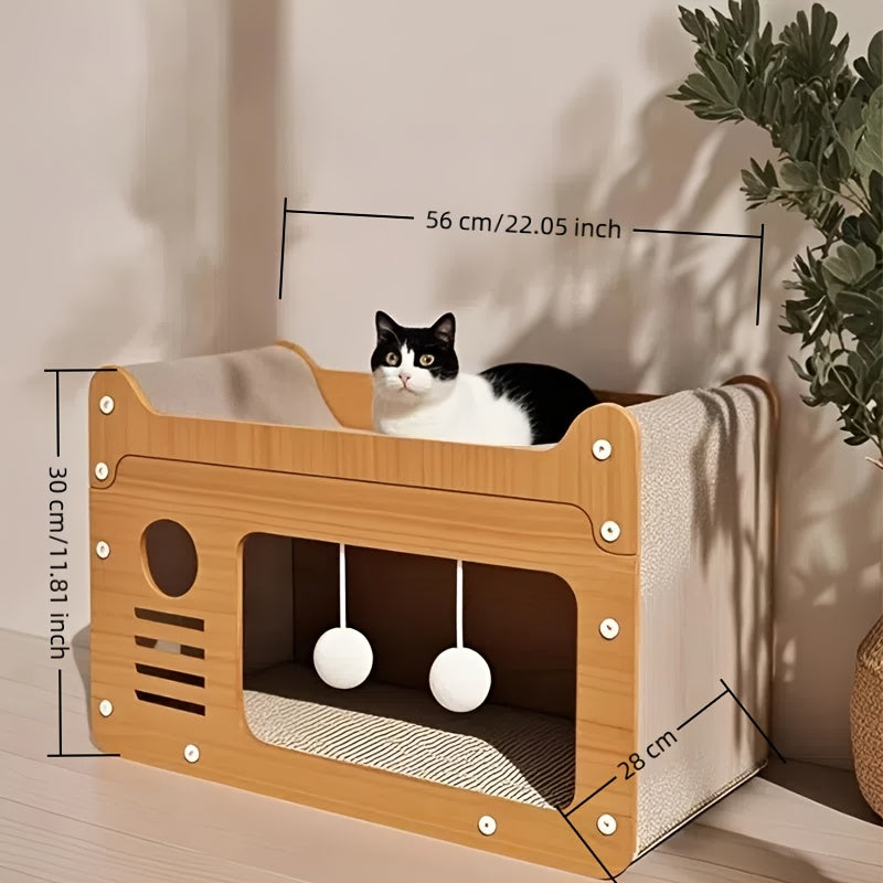 2-in-1 Wall Cat Bed and Scratching Post Cat Furniture - Tophatter Daily Deals