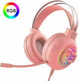 3.5mm Gaming Headset With Mic Headphone For PC Laptop Mac Nintendo PS4 Xbox One Pink 5 - Tophatter Daily Deals