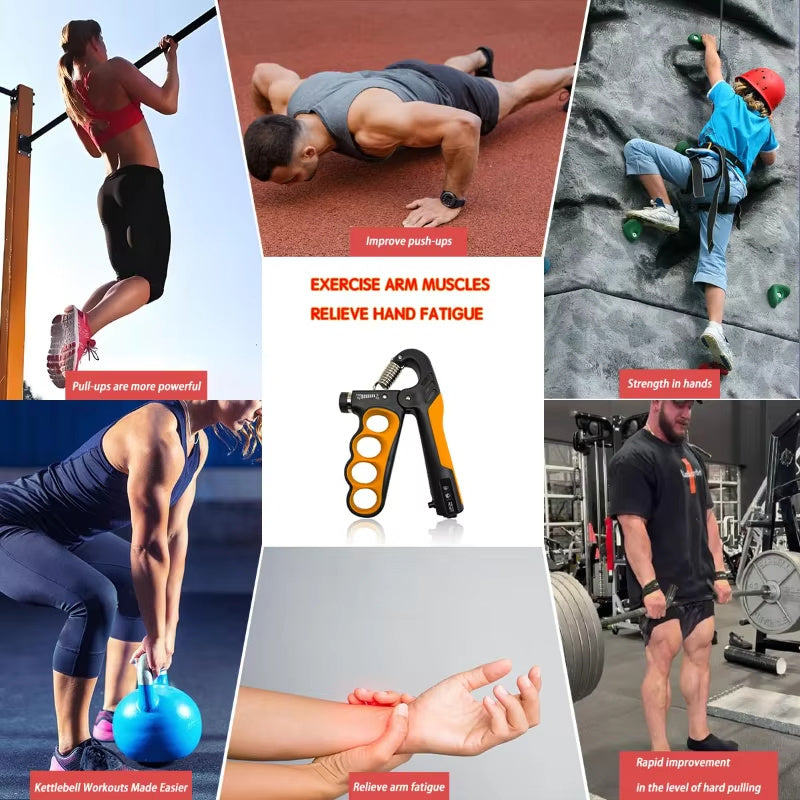 5-100kg Hand Grip Muscle Strengthener Trainer Adjustable Hands Gripper Strength Wrist Weights Expander Gym Exercise Accessories 5 - Tophatter Daily Deals