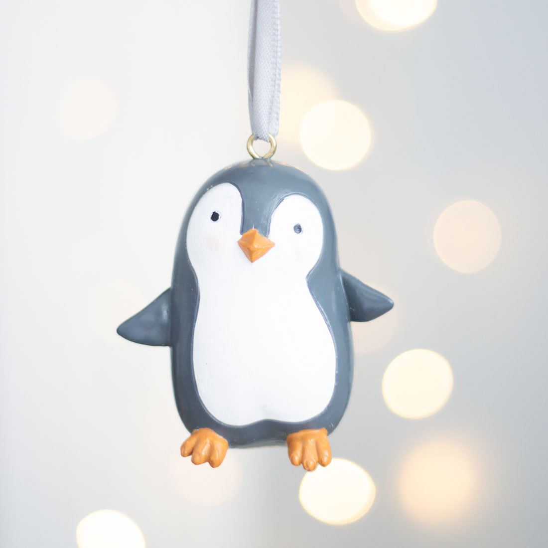 Baby Penguin Christmas Tree Bauble | Resin Penguin Christmas Tree Ornament Baubles - Tophatter Daily Deals