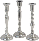Silver Metal Dinner Table Pillar Candlestick Candle Holder Decoration - Design Varies Candlestick - Tophatter Daily Deals