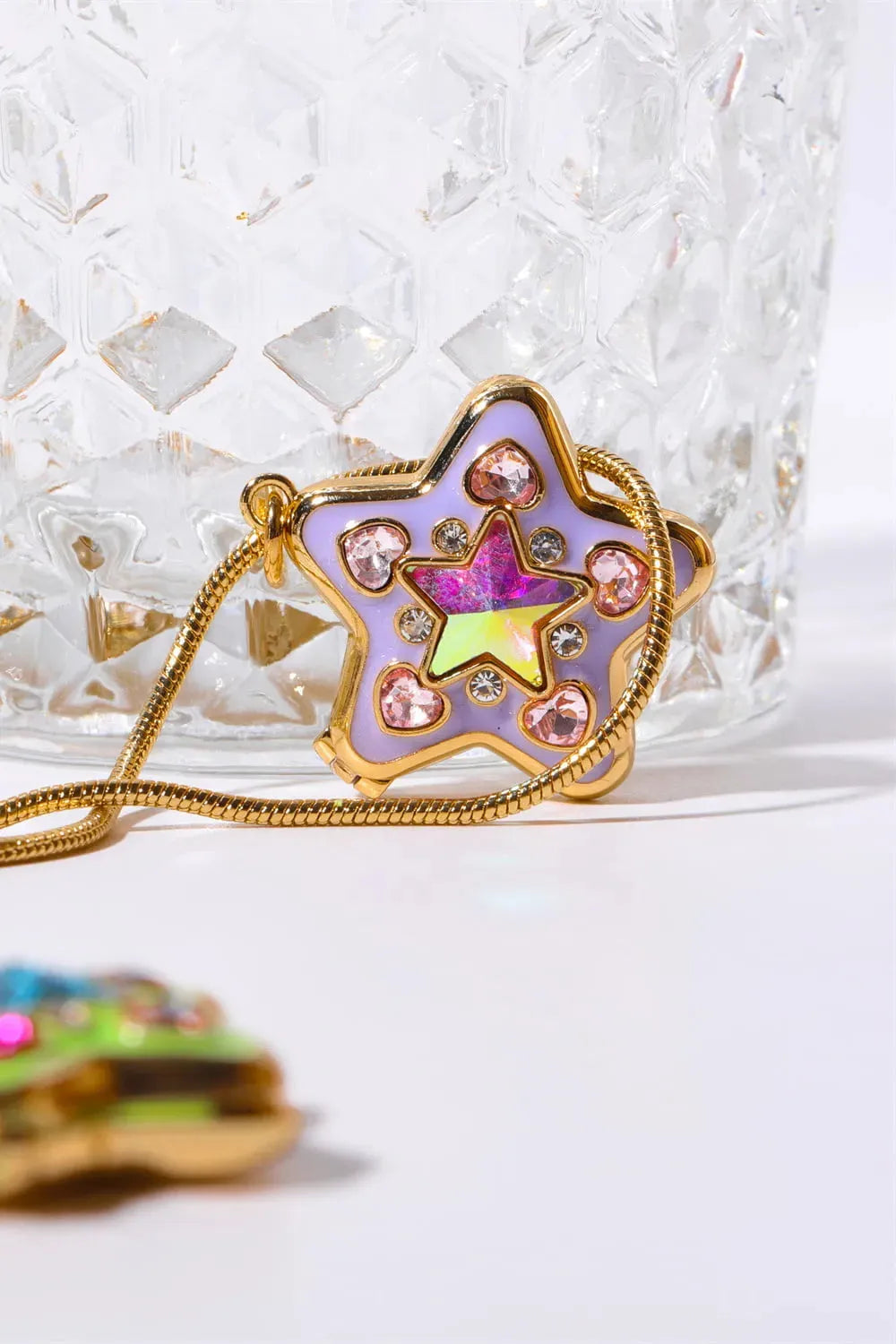 Rhinestone Decor Star Box Pendant Necklace Necklaces - Tophatter Daily Deals