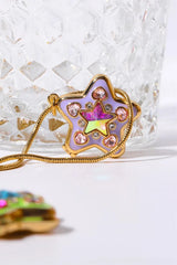Rhinestone Decor Star Box Pendant Necklace Necklaces - Tophatter Daily Deals