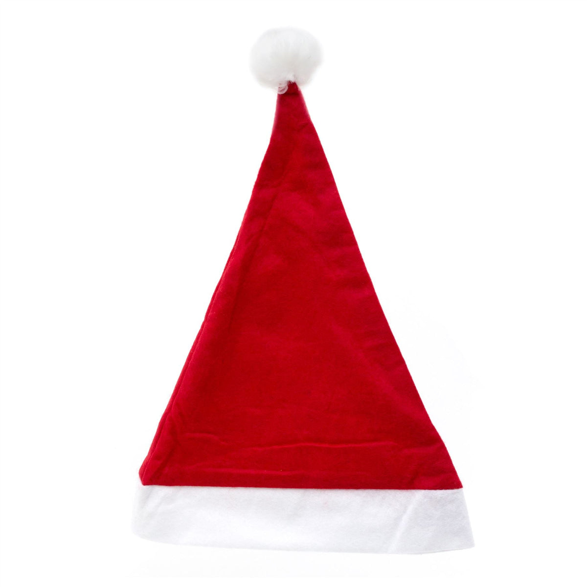 Unisex Fancy Dress Christmas Santa Hat | Red And White Traditional Festive Christmas Hat | Classic Father Christmas Hat Xmas Party Hat Fancy Dress Accessory - Tophatter Daily Deals