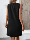 Ivy Lane Pocketed Round Neck Sleeveless Mini Dress Casual Dresses - Tophatter Daily Deals