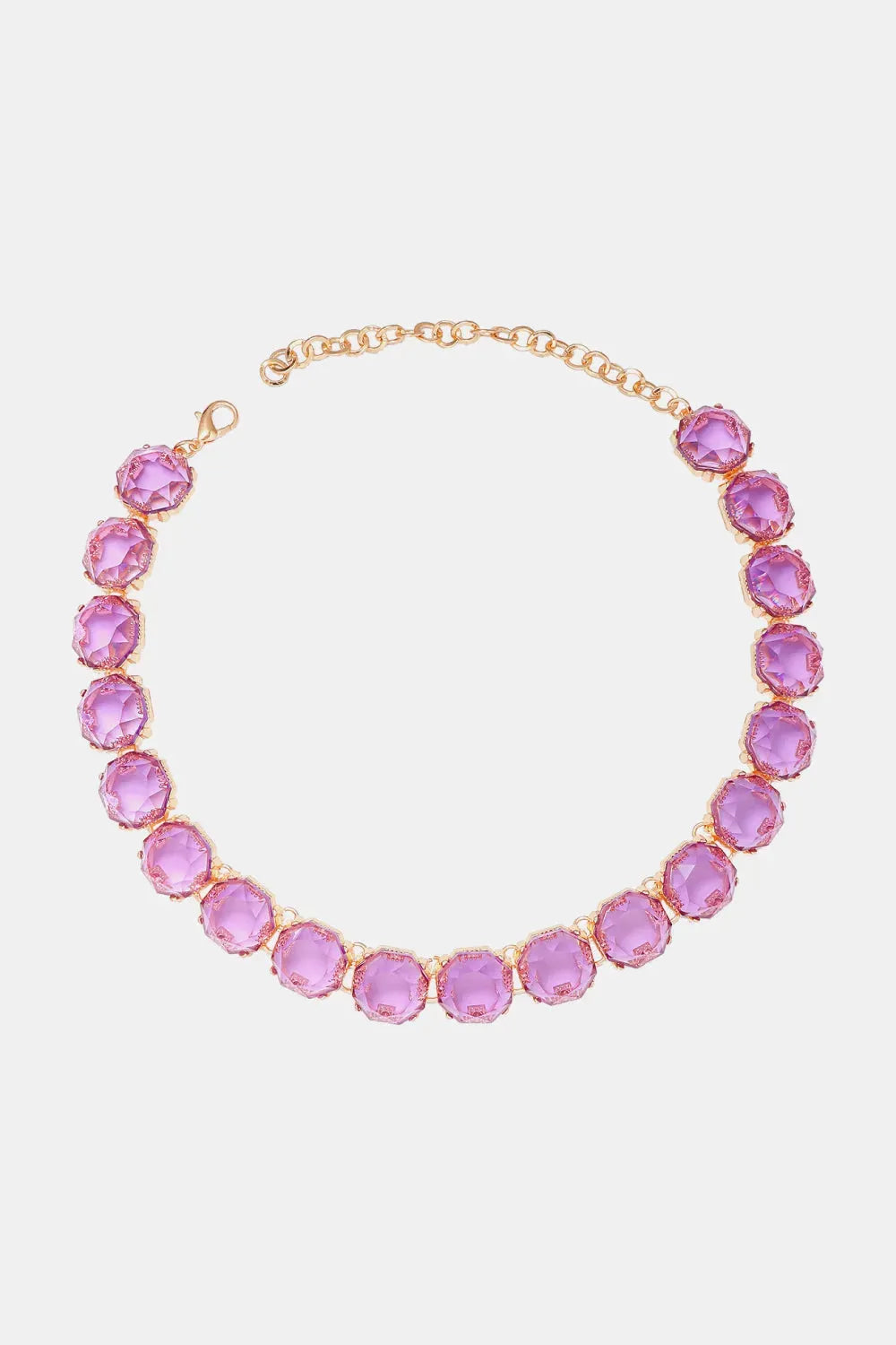 Zinc Alloy Resin Necklace Heliotrope Purple One Size Necklaces - Tophatter Daily Deals