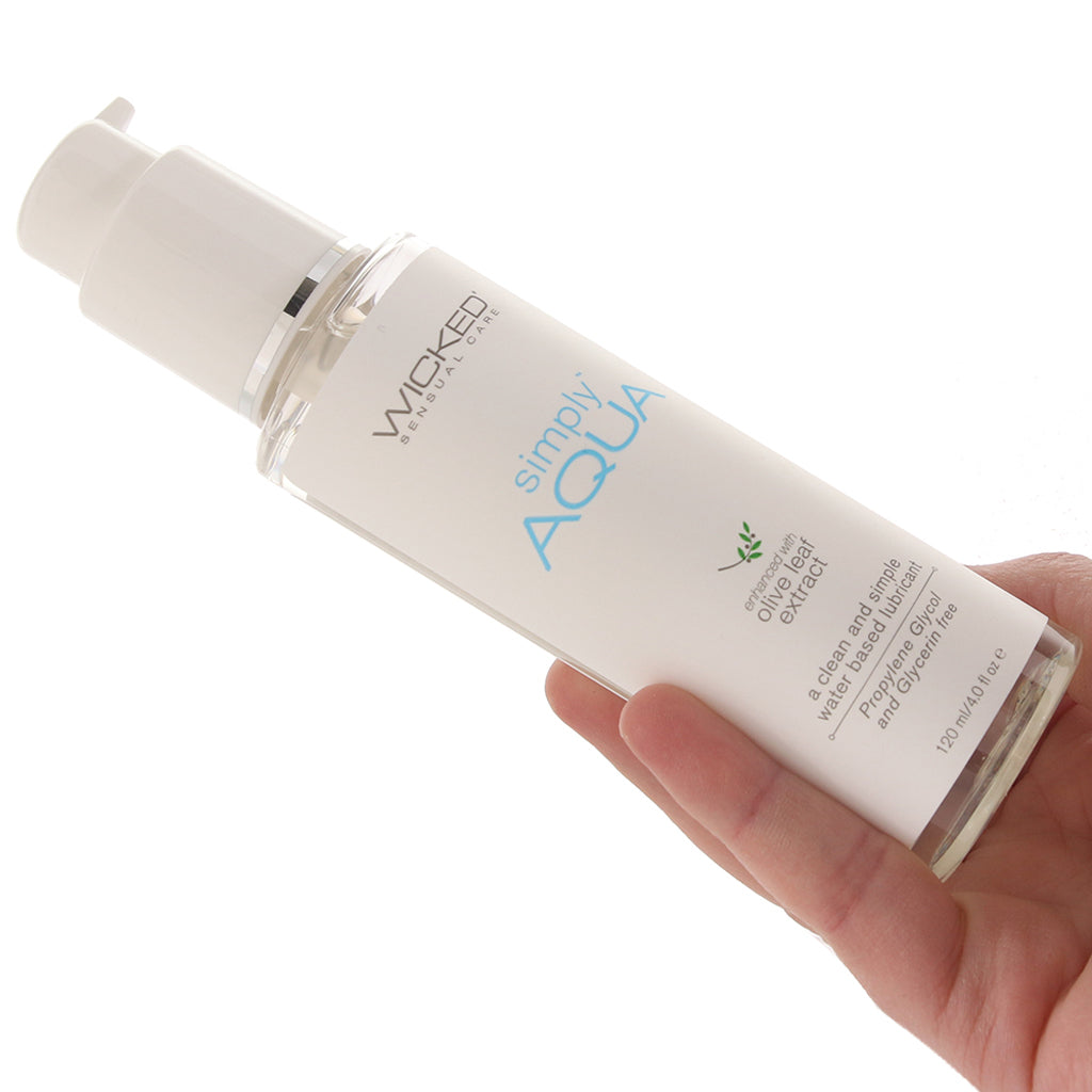 Simply Aqua Lube 4oz / 120ml - Tophatter's Adult Products Lubes and Lotions > Water Based Sex Lubes - Tophatter Daily Deals