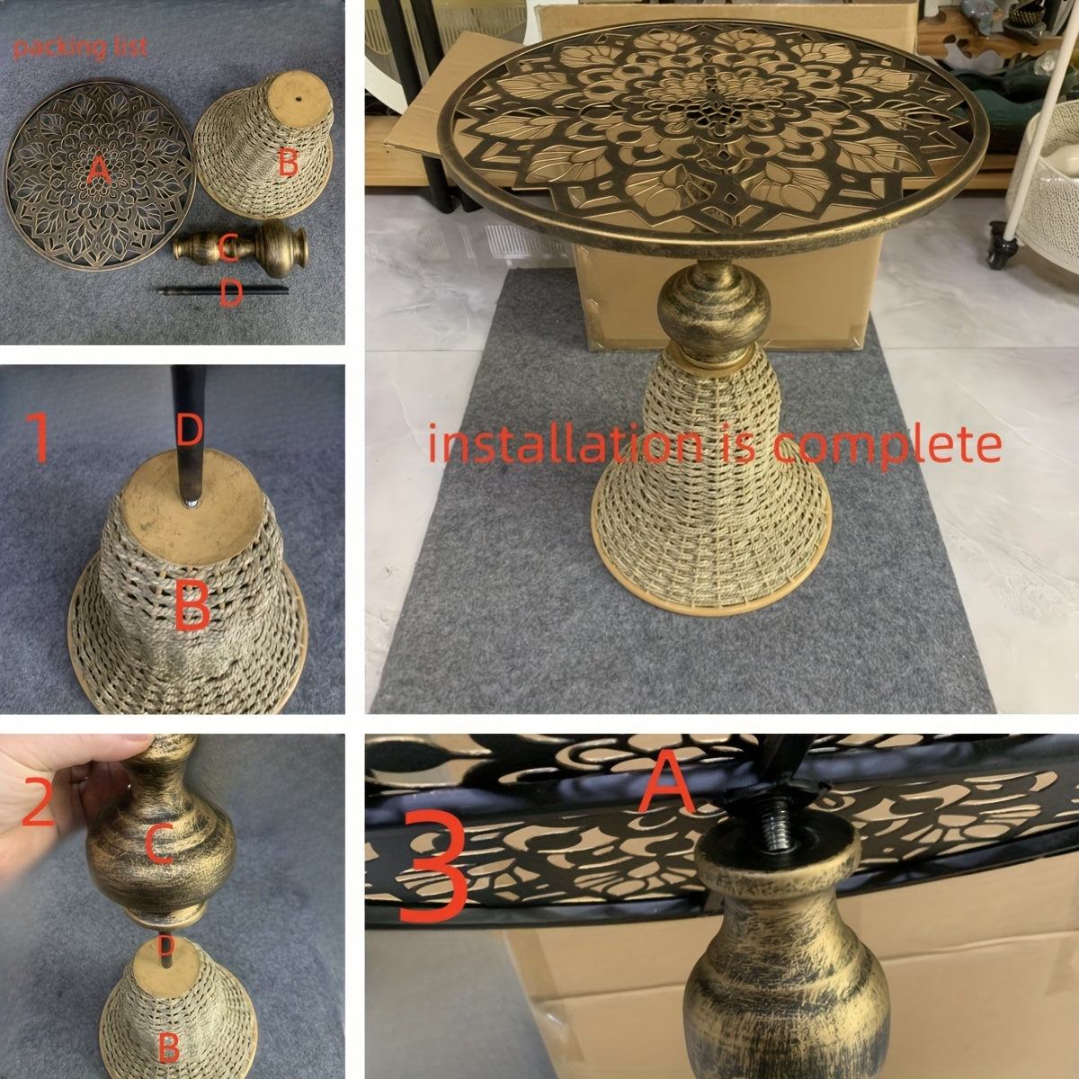 Wrought Iron Coffee Table for Living Spaces End Tables - Tophatter Daily Deals