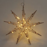 3D Gold Christmas Star Light | 20 LED Battery Operated Window Decoration - 32cm LED Light - Tophatter Daily Deals