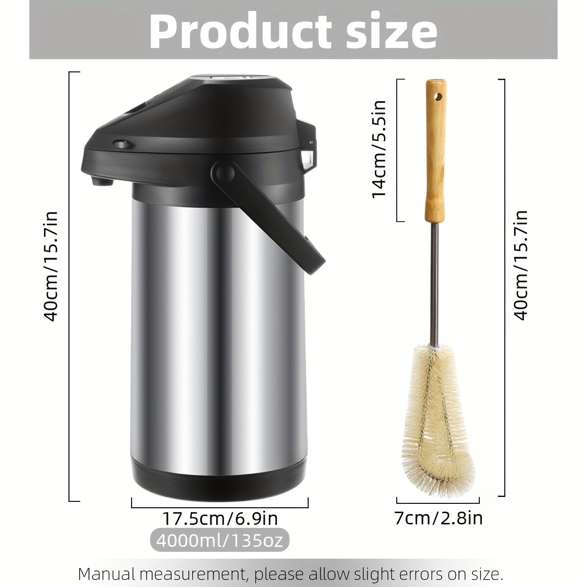 Thermal Coffee Carafe with Pump Home & Garden > Kitchen & Dining > Food & Beverage Carriers > Thermoses - Tophatter Daily Deals