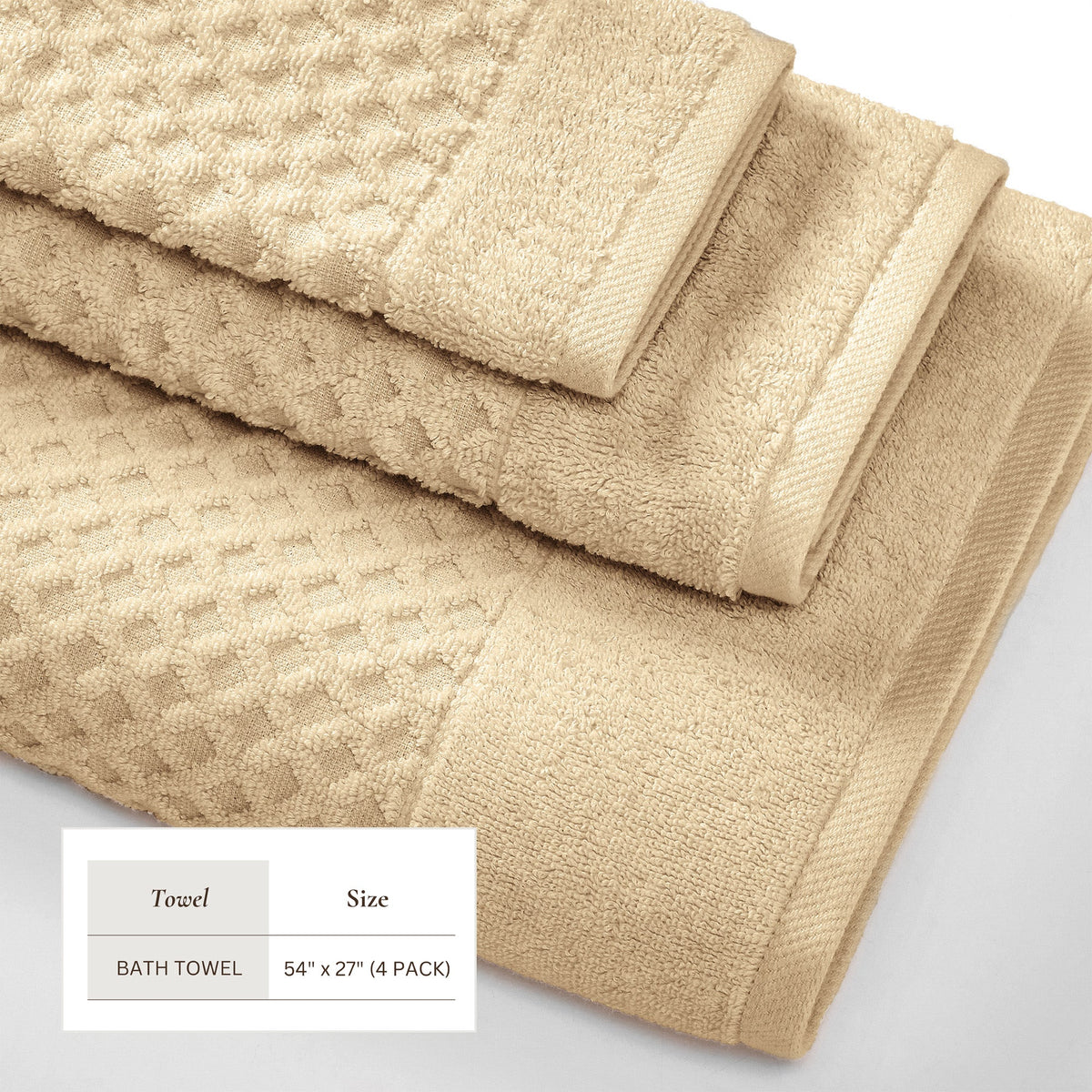 Cotton Diamond Waffle Weave Bath Towel Set - Grayson Collection Bath - Tophatter Daily Deals