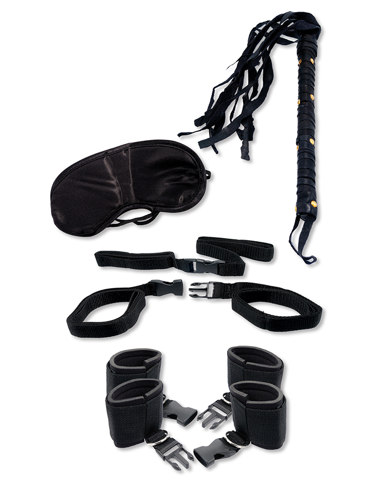 Fetish Fantasy Bedroom Bondage Kit with Restraints and Whip > Bondage Gear > Bondage Kits - Tophatter Daily Deals