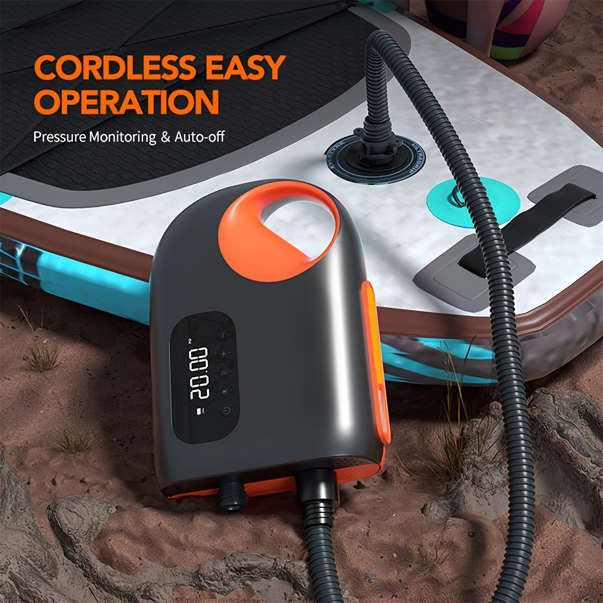 High Pressure Electric SUP Air Pump Auto-Off Tools > Pumps > Air Pumps - Tophatter Daily Deals